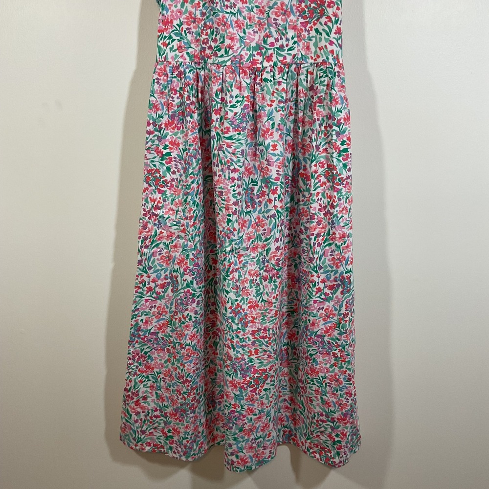 J.Crew Floral Flutter Sleeve Midi Dress Women 4 Square Neck Cottagecore Feminine - Picture 7 of 16